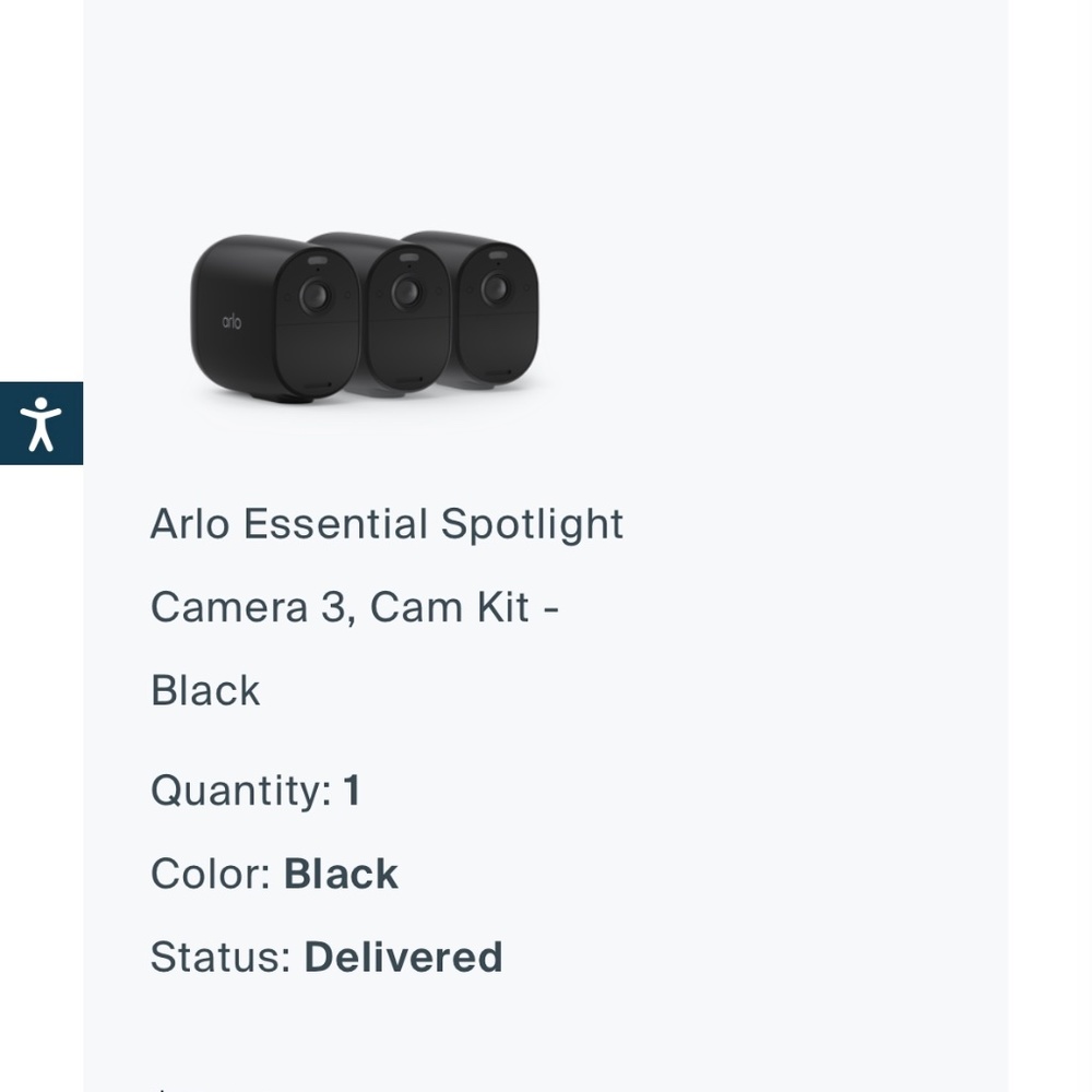3 Arlo spotlight cameras